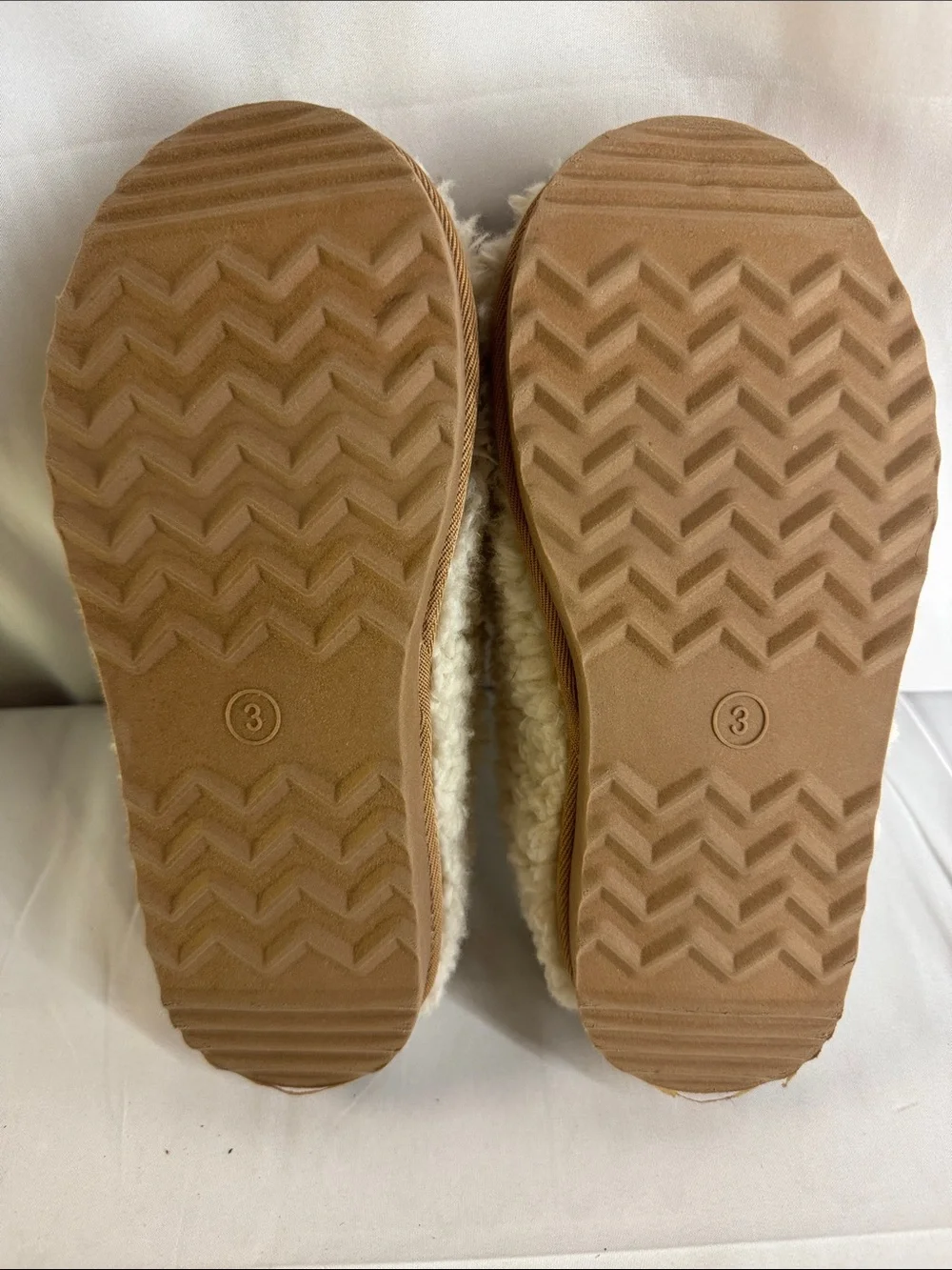 Kids Cream Sherpa Slip-On Slippers